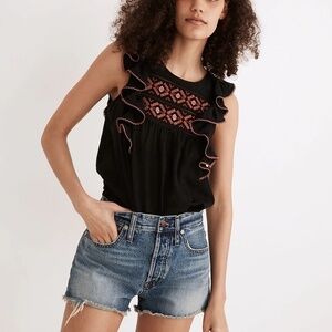 Madewell Relaxed Denim Button Fly Shorts Size 27